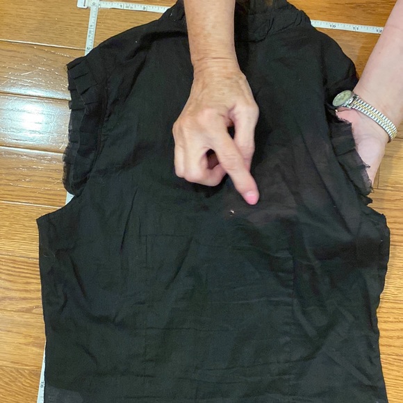 Sheer sleeveless top with ruffle trim - Picture 7 of 8